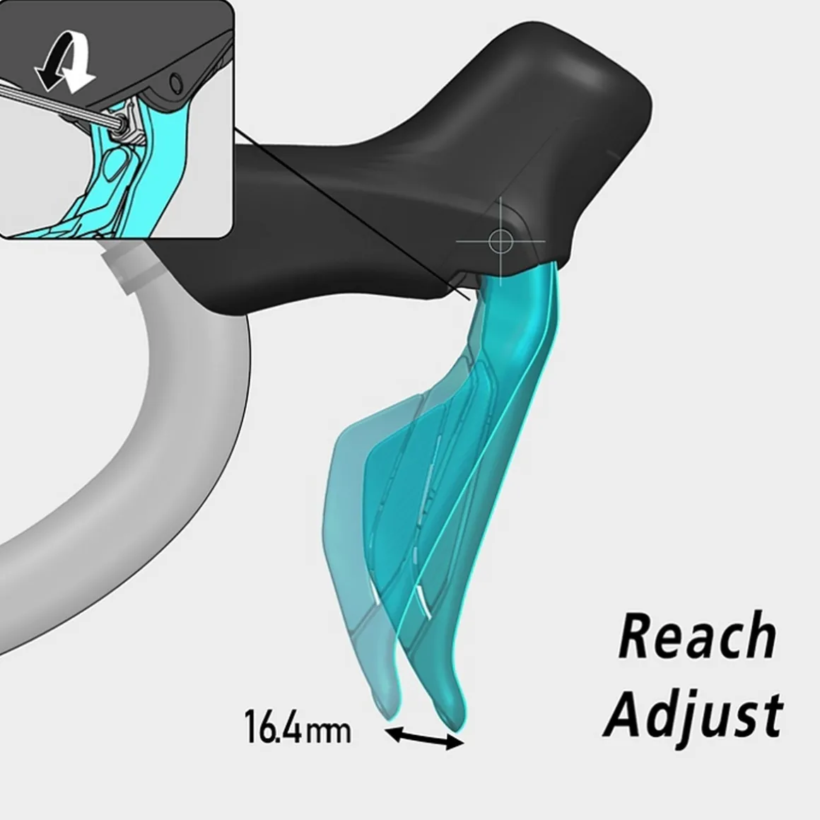 105 Di2 ST-R7170-L STI Brake/Shift Lever Combination Front Wheel with BR-R7170 Disc Brake J-Kit Direct
