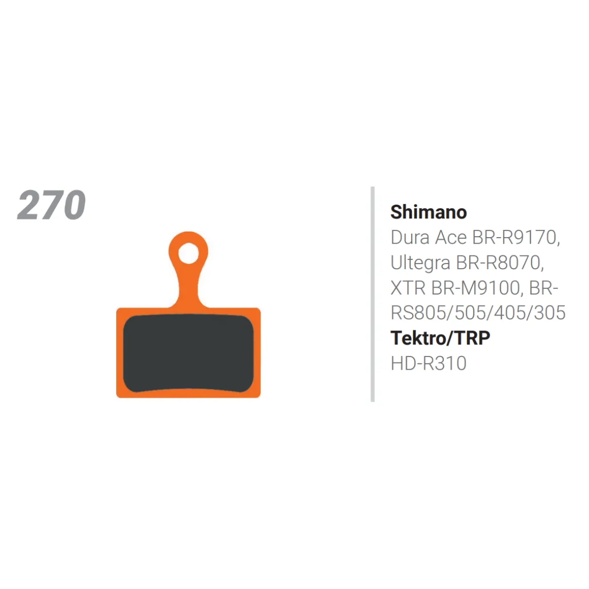 270 Power Brake Pads Disc for SHIMANO Dura Ace, Ultegra, 105, GRX, XTR Race