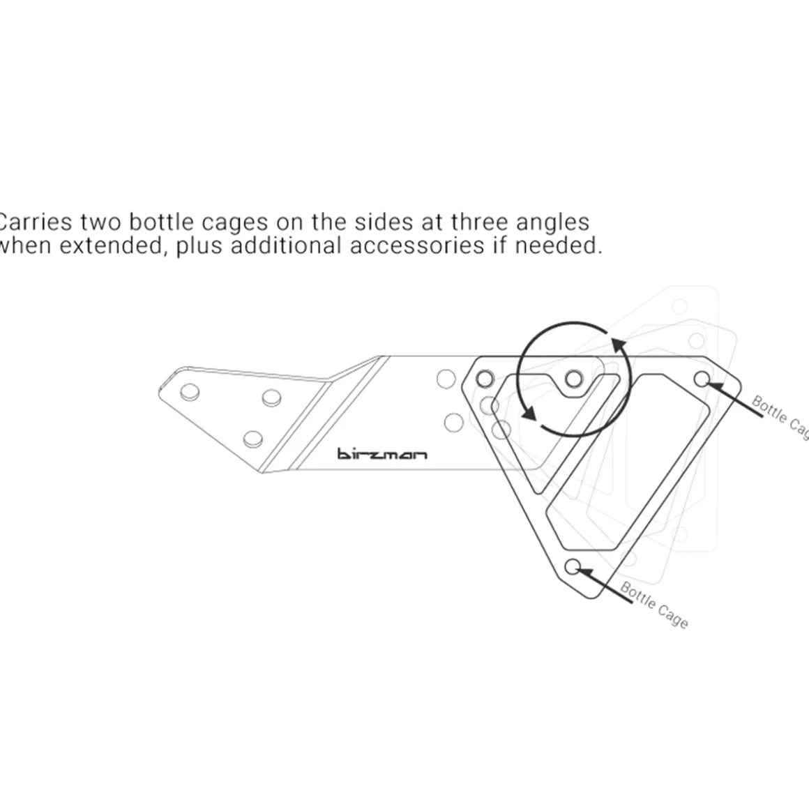 Aeroman bottle cage adapter for saddle fixing