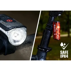 AURA 80 USB LED Front Light/BLAZE USB Battery-Powered Rear Light with Brake Light Kit