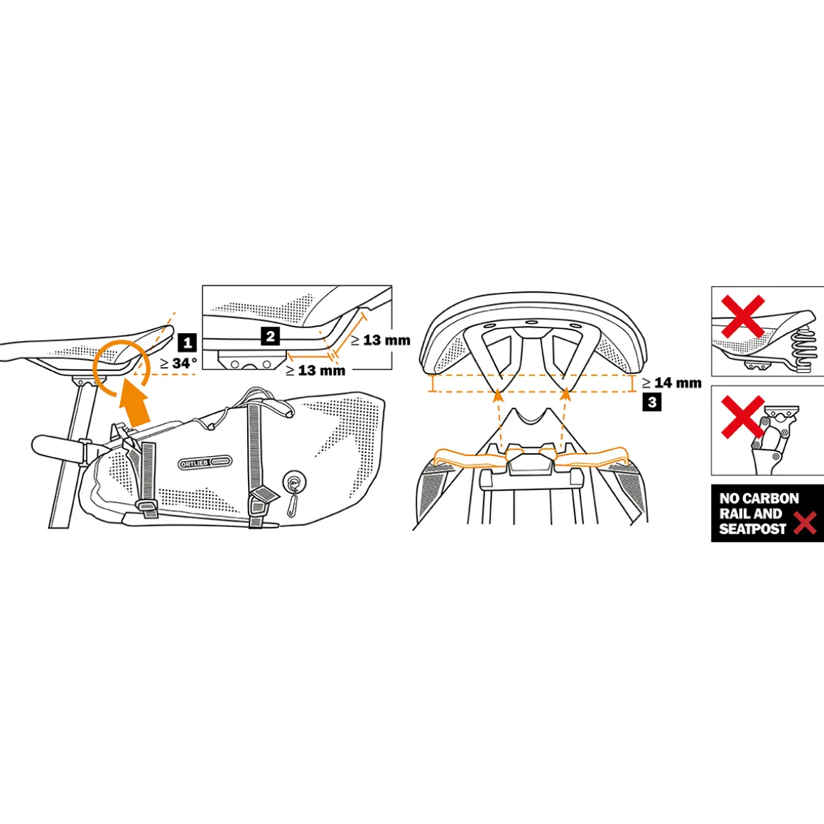 BIKE PACKING SEAT-PACK QR with QUICK RELEASE 13 L