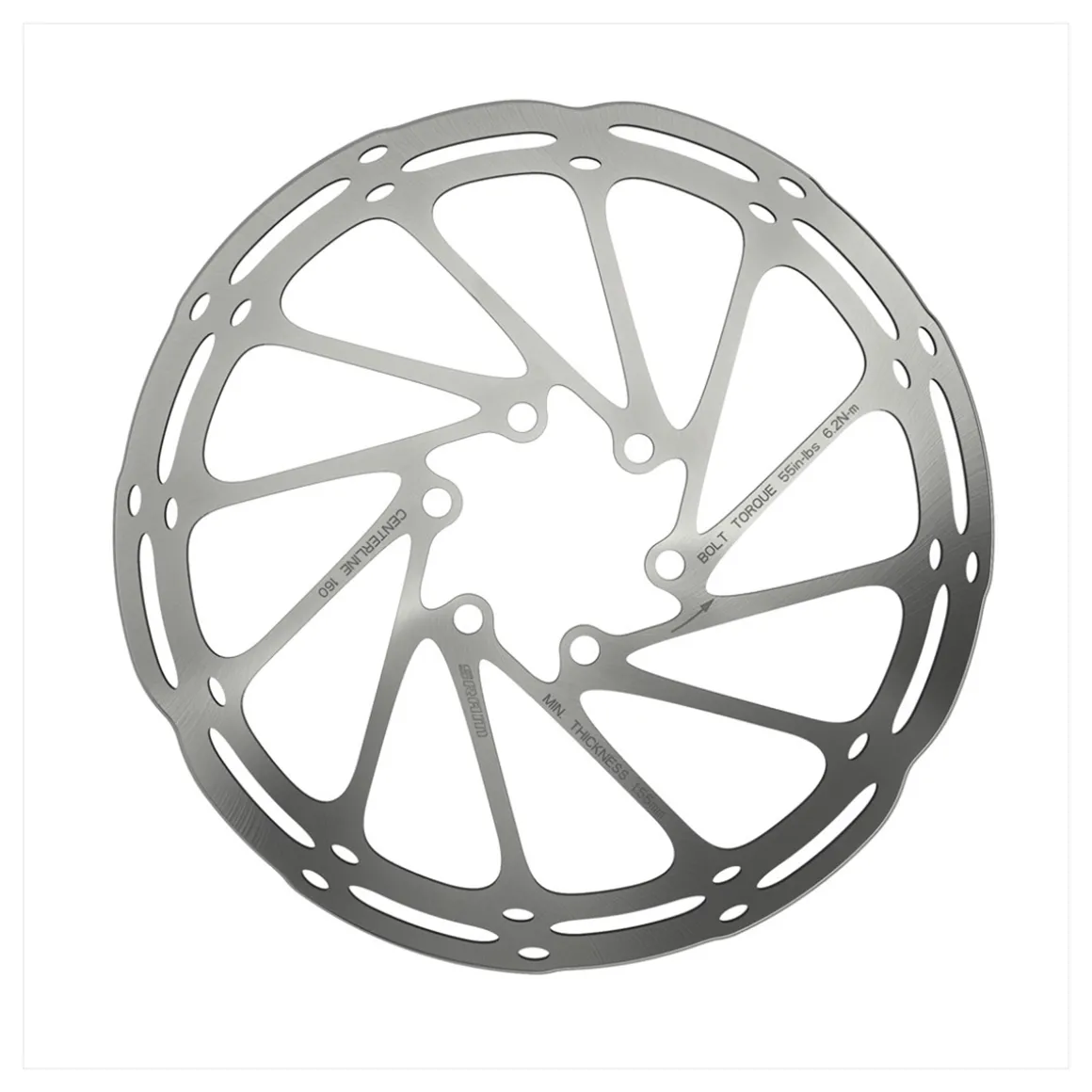 Centerline Rounded 6-hole Brake Disc, incl. Steel Mounting Bolts