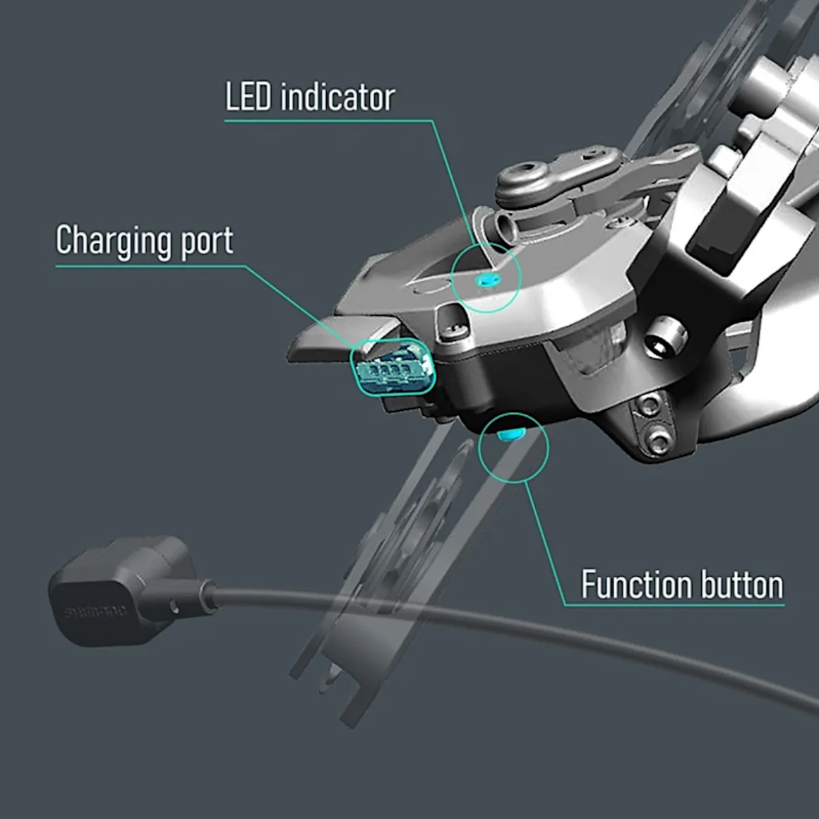 EW-EC300 Charging Cable Internal Battery Di2 12-speed