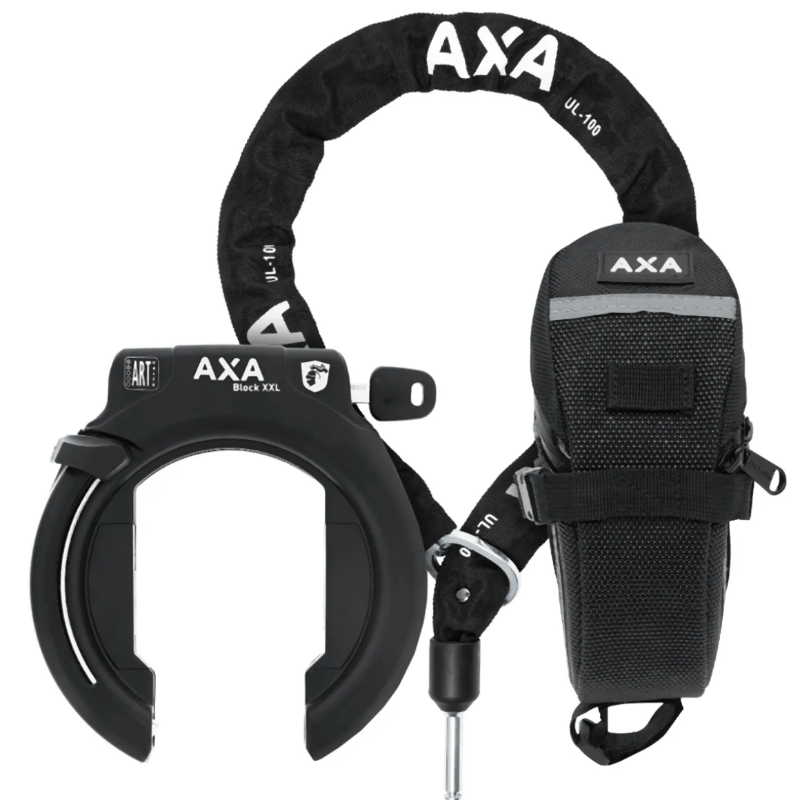 Frame Lock Set Block XXL incl. ULC 100 Plug-in Chain and Saddle Bag