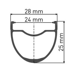 G 1800 Spline® db 25 Dynamo Gravel Front Wheel 28"/700C (12x100 mm)