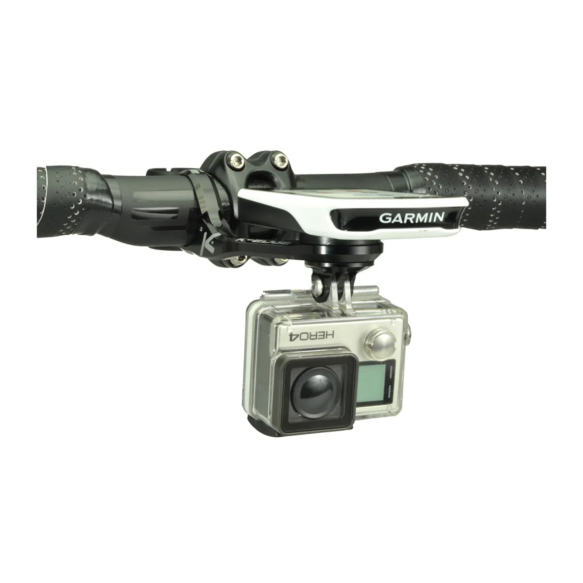 Garmin MAX XL Mount Combo Handlebar Mount for Garmin Bike Computers and GoPro Cams