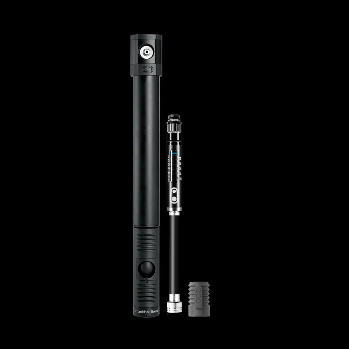 Klic HV mini pump with manometer and CO2 inflator