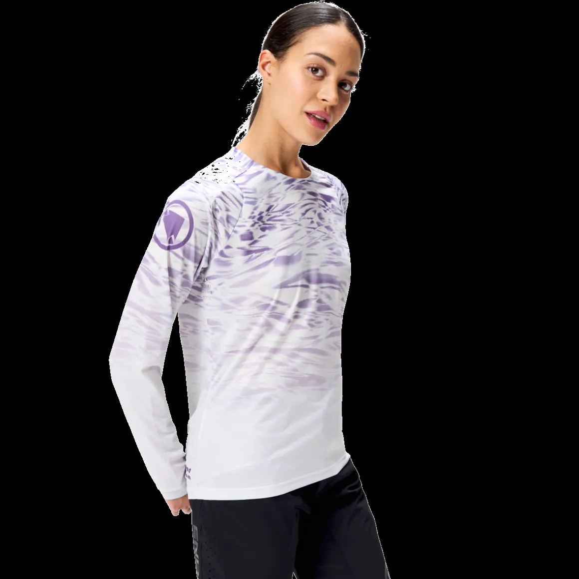 MARBLE WOMEN'S LTD PRINTED L/S TEE Women's Long-sleeved Bike Jersey