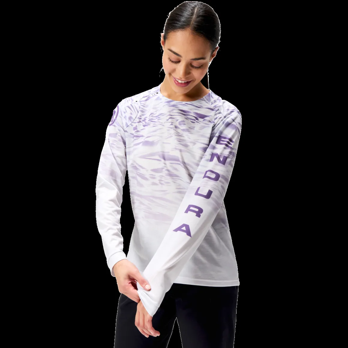 MARBLE WOMEN'S LTD PRINTED L/S TEE Women's Long-sleeved Bike Jersey