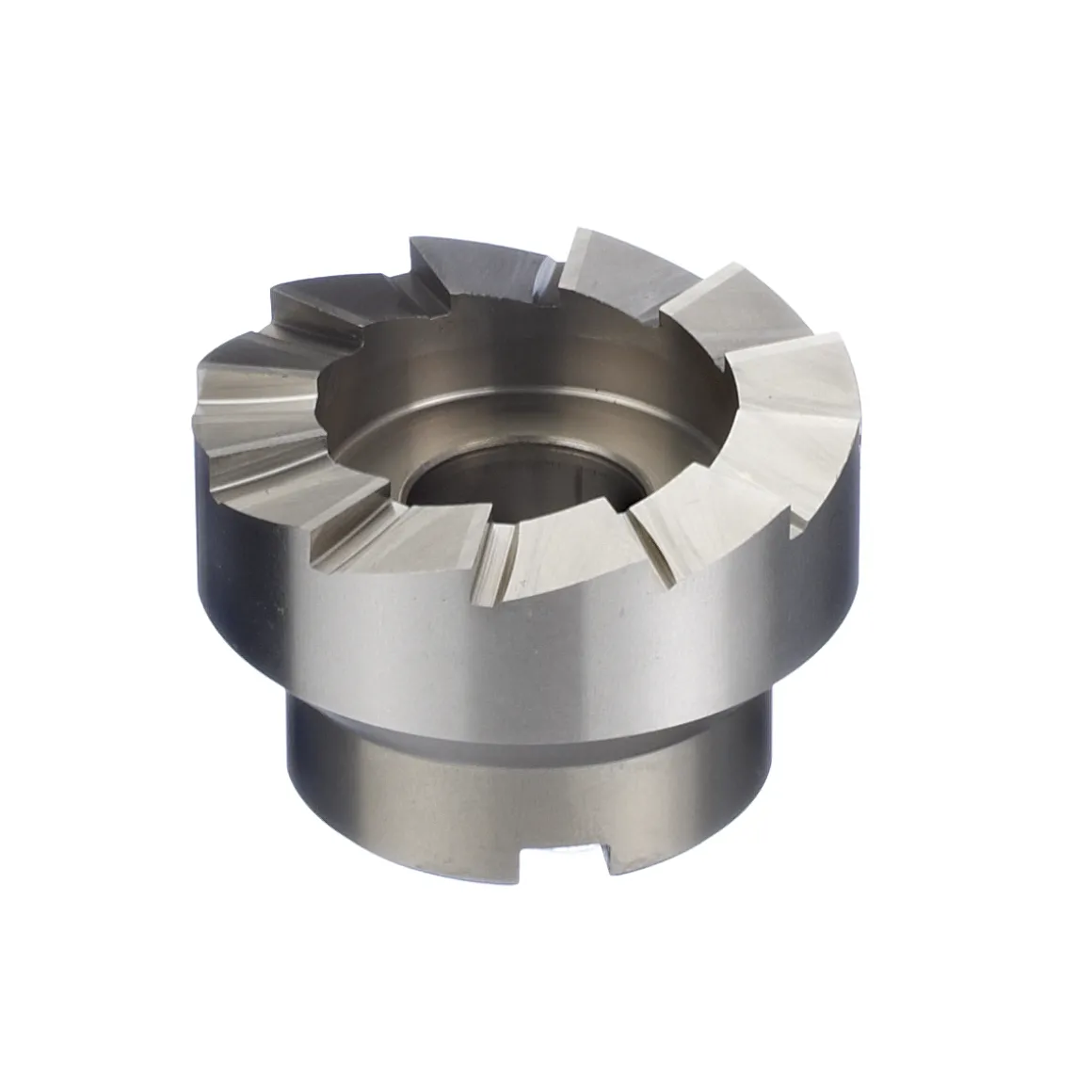 Replacement cutter head for crankset cutting tool